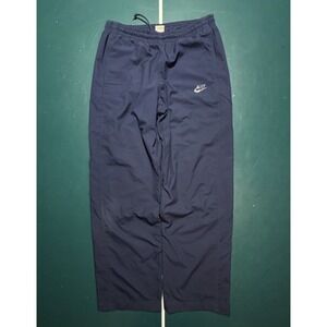 Vintage‎ Y2K Nike Track Pants Medium Baggy Navy Blue Silver Tag Streetwear